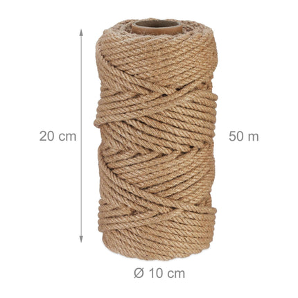 Cablu de iută 6 mm x 50 m set de 2