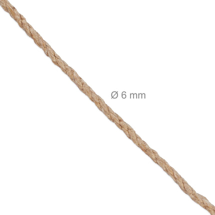 Cablu de iută 6 mm x 50 m set de 2