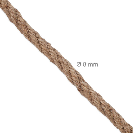 Cablu de iută 8 mm x 20 m set de 2