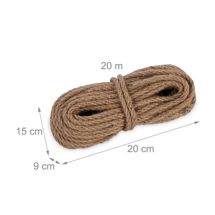Cablu de iută 8 mm x 20 m set de 2