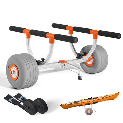 Kayak Cart Trolley, 350 lb Capacity, 12 in Inflatable Tires