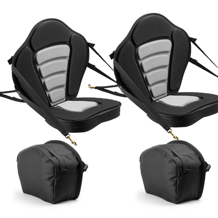 Kayak Seat 2-Pack, 53 mm Padded Back Support, Bag