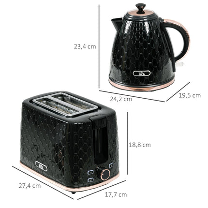 Set fierbător și prăjitor de pâine, 1,7 l, multimod, afișaj LED