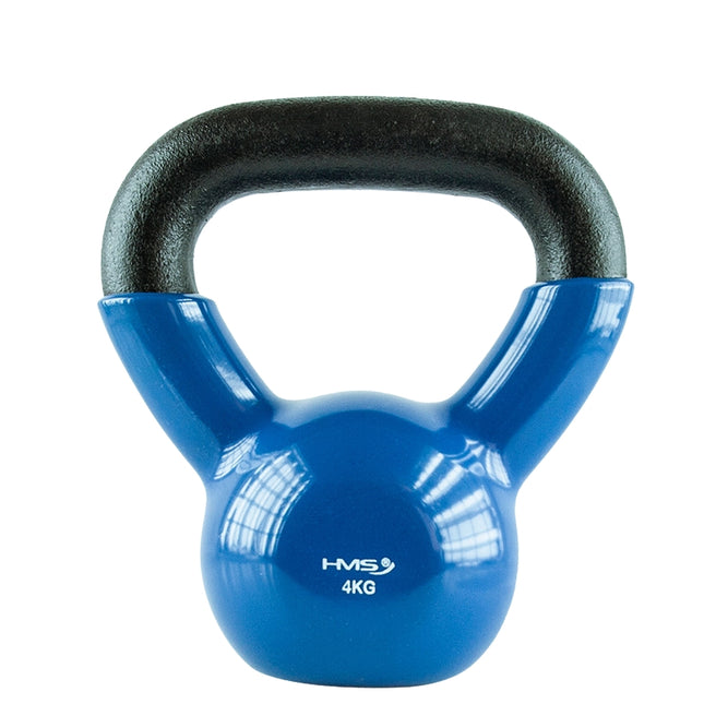 Kettlebell, Fontă, 4 kg, Albastru
