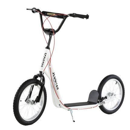 Kick scooter for children with handbrake and pneumatic tires
