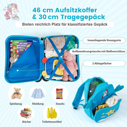 Set de bagaje din 2 piese pentru copii - valiză și rucsac