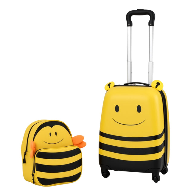 Set de bagaje din 2 piese pentru copii - cărucior și rucsac, carcasă din ABS