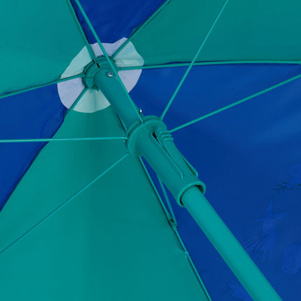 Set de mobilier de exterior din 4 piese pentru copii cu umbrelă de soare