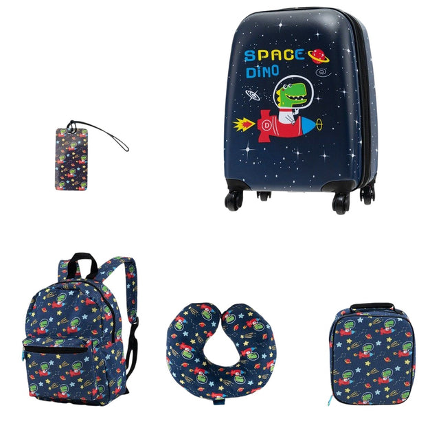 Set de bagaje pentru copii de 5 piese cu valiză și rucsac de 16 inchi