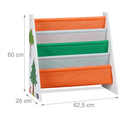 Raft pentru cărți pentru copii cu design animal din pădure