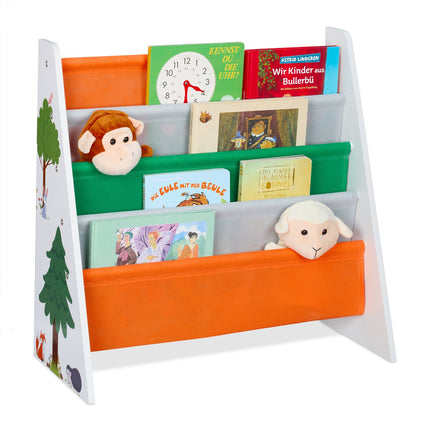 Raft pentru cărți pentru copii cu design animal din pădure