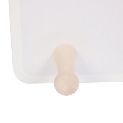 Cuier pentru haine pentru copii cu 4 cârlige, MDF și pin, 15x38 cm