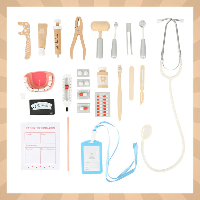 Set de joacă pentru copii cu dentist – Set de jucării educative cu 24 de piese