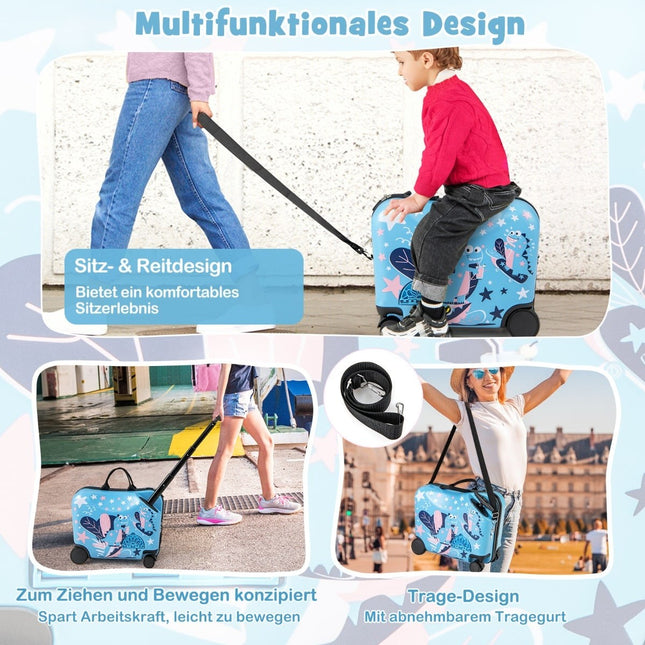 Set de bagaje cu rucsac pentru copii, cu tematică de dinozauri, 30 cm + 45 cm
