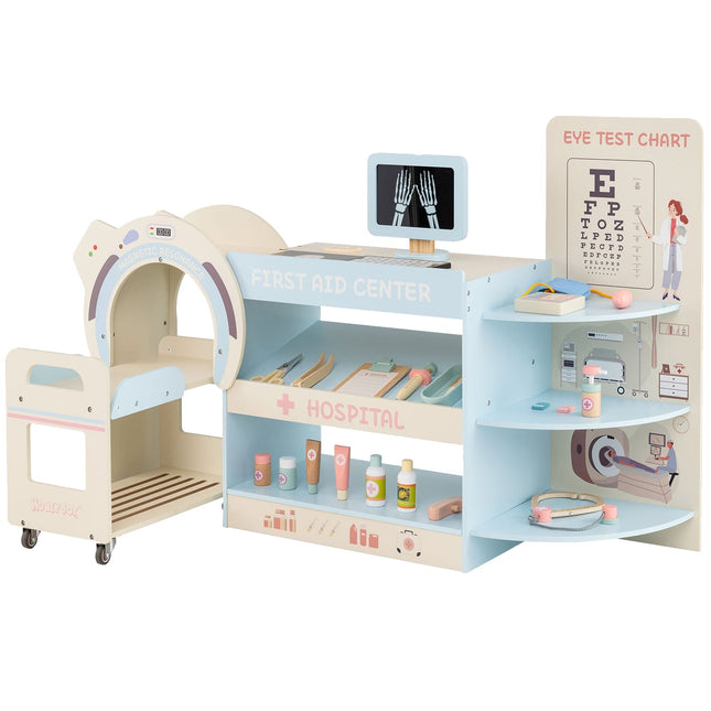 Set de joacă pentru copii, Doctor, cu diagramă oftalmologică și scaner CT de jucărie