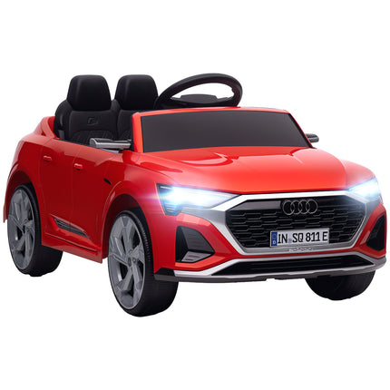 Mașină electrică pentru copii, Audi Q8 de 12V, telecomandă, lumini, muzică, roșie
