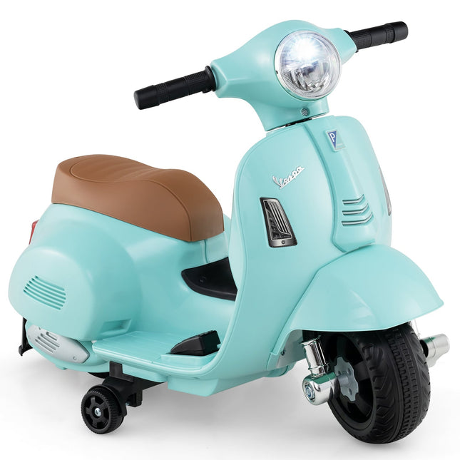 Motocicletă electrică pentru copii, 6V, cu far LED, albastră