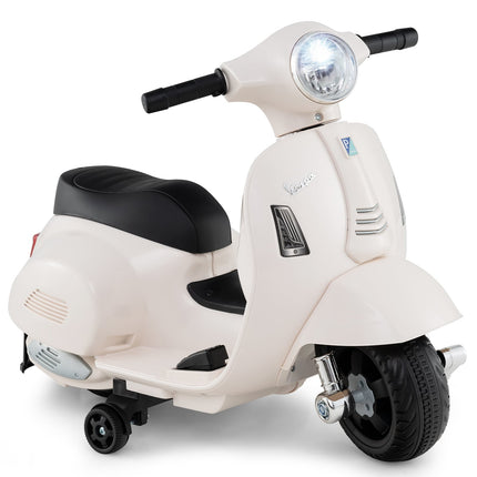 Motocicletă electrică pentru copii 6V cu far LED, albă