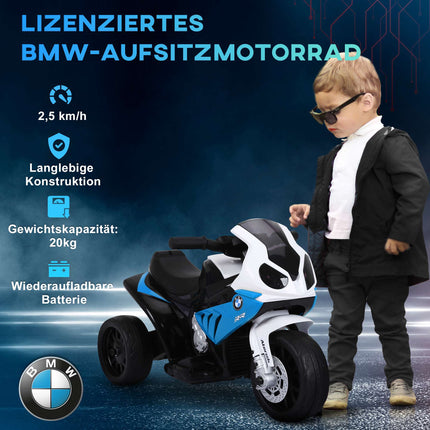 Motocicletă electrică pentru copii, 6V, cu lumini și muzică, albastră