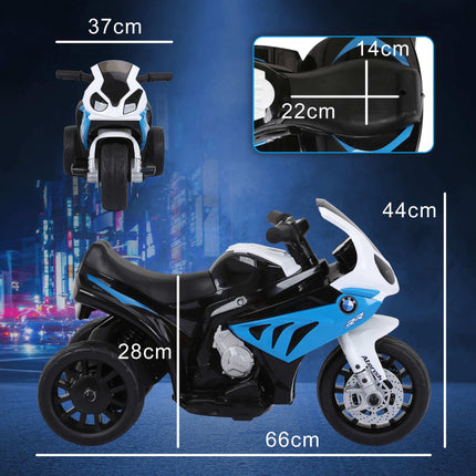 Motocicletă electrică pentru copii, 6V, cu lumini și muzică, albastră