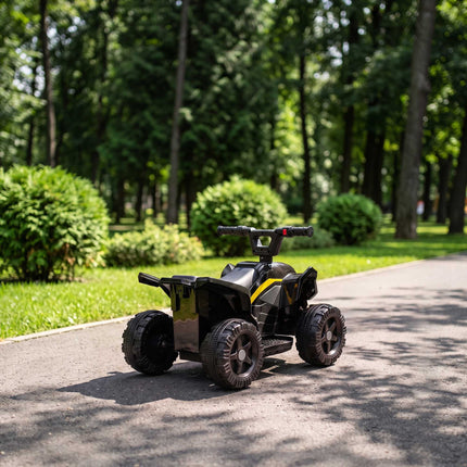 Kids Electric Quad 6V with Lithium Battery, Button Control, Black, 18-48 Months