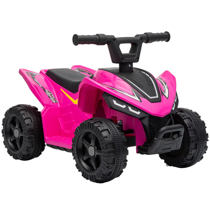 Kids Electric Quad 6V with Lithium Battery, Button Control, Pink, 18-48 Months
