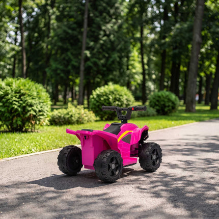 Kids Electric Quad 6V with Lithium Battery, Button Control, Pink, 18-48 Months
