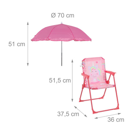 Scaun pliabil pentru copii cu umbrelă – ușor, portabil