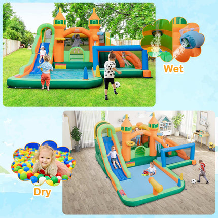 Tobogan gonflabil cu apă pentru copii, piscină cu apă, fără suflantă