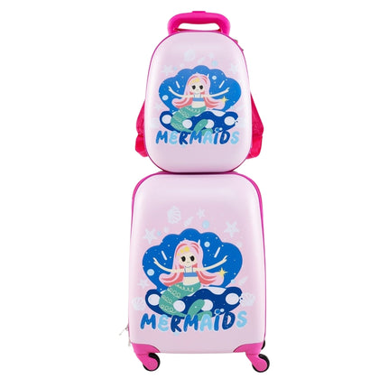 Set de bagaje pentru copii - valiză rigidă + rucsac de 12"" și 16"".