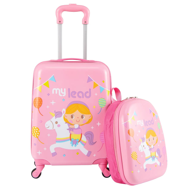 Set de bagaje pentru copii cu roți – valiză de 17" și rucsac de 13"