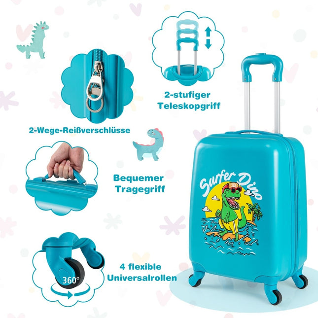 Set de bagaje pentru copii cu roți – valiză de 17" și rucsac de 13"