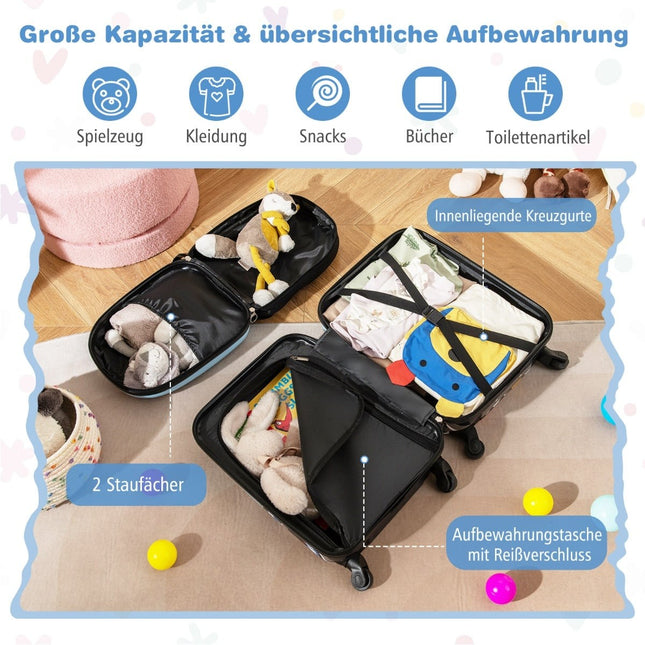 Set de bagaje pentru copii cu roți – valiză de 17" și rucsac de 13"