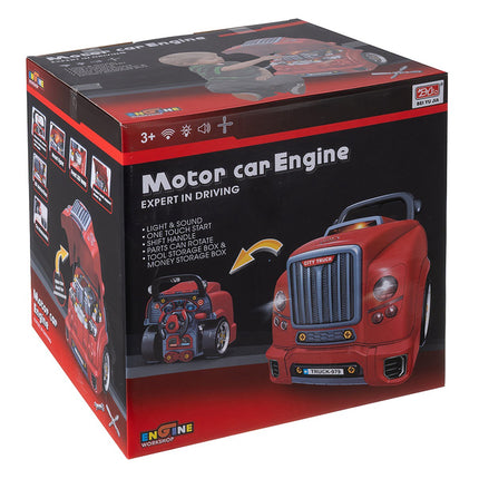 Trusă mecanică pentru copii cu mașină și motor – Jucărie educativă