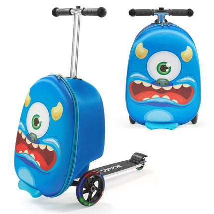Kids Ride-On Scooter Suitcase, 20-Inch, 20L, Blue