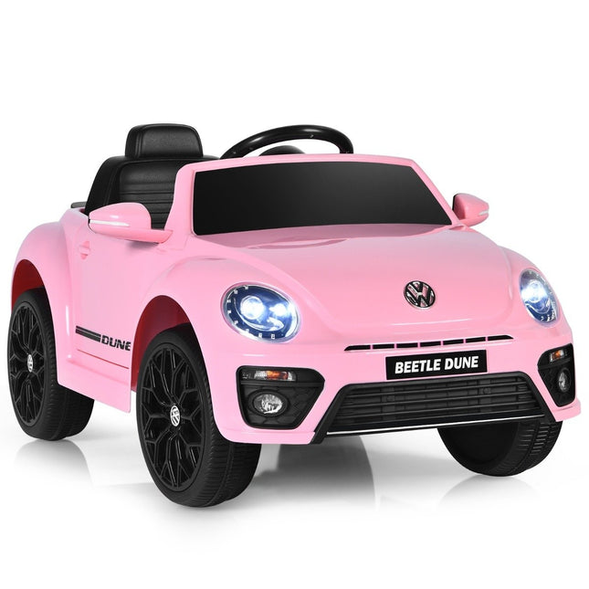 Mașină VW Beetle pentru copii, cu muzică și telecomandă