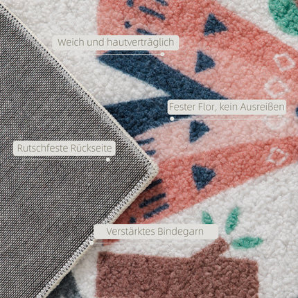 Kids' Road Pattern Rug, Soft Fleece, Non-Slip, 160x120 cm