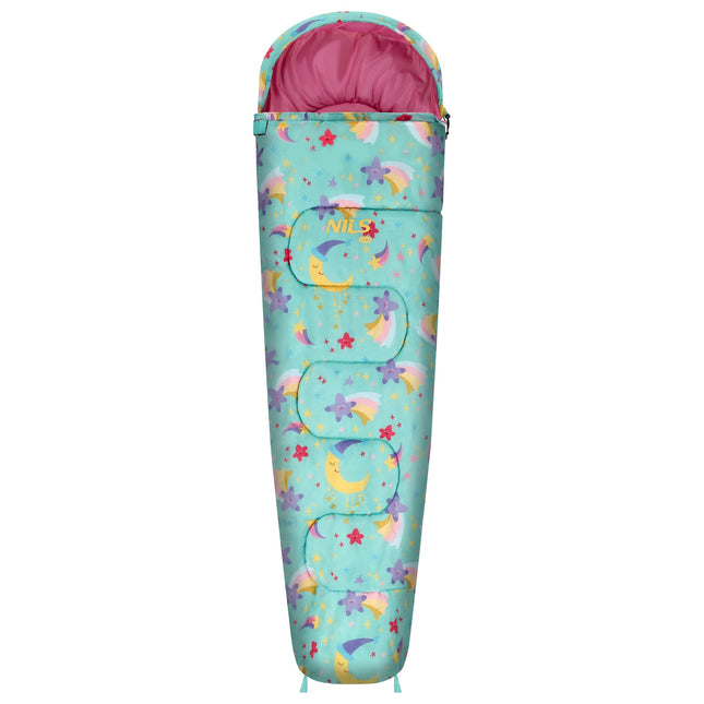 Sac de dormit pentru copii cu rucsac, stele, confort 12C