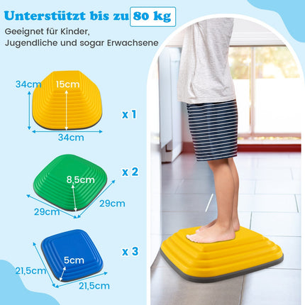 Set de pietre de treptat pentru copii, antiderapante, suportă până la 80 kg