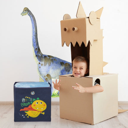 Set de 4 cutii de depozitare pentru copii - pliabile, modele cu animale