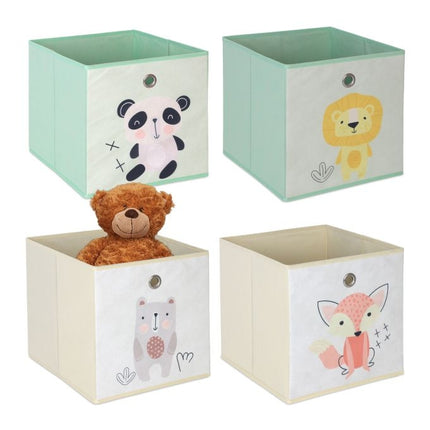 Cutii de depozitare pentru copii, set pliabil de 4