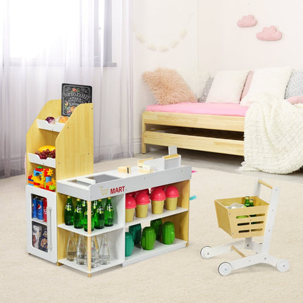 Kids' Supermarket Playset with Cart and Cash Register