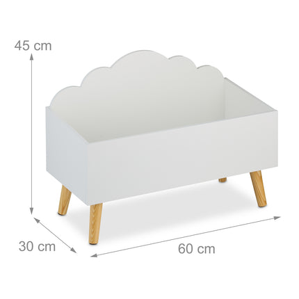 Cutie de depozitare pentru jucării pentru copii - Design cloud, spațioasă și accesibilă