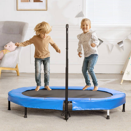 Kids Trampoline 56x36 Inch, Foldable, Handle Bar