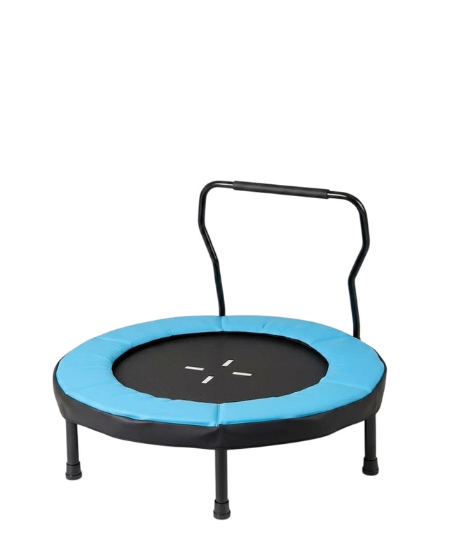 Trambulina pentru copii cu maner, 102 cm, capacitate 100 kg, albastru
