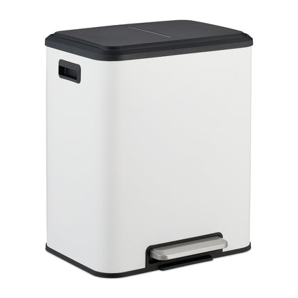 Coș de bucătărie, compartiment dublu, separator de gunoi 15 l