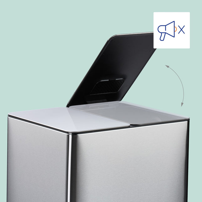 Coș de bucătărie cu sistem dublu de filtrare a mirosurilor de 15 l