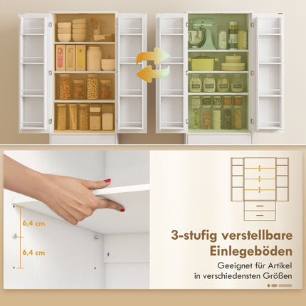 Dulap de bucătărie, rafturi reglabile, 2 sertare, MDF alb