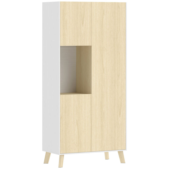 Dulap de bucătărie cu rafturi reglabile, 170 cm, lemn natural