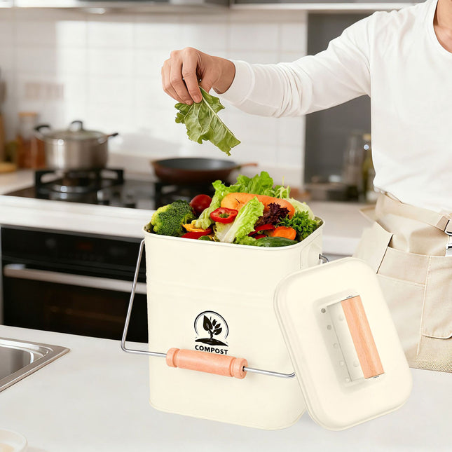 Compost de bucătărie 3,5 l – rezistent la mirosuri cu filtre